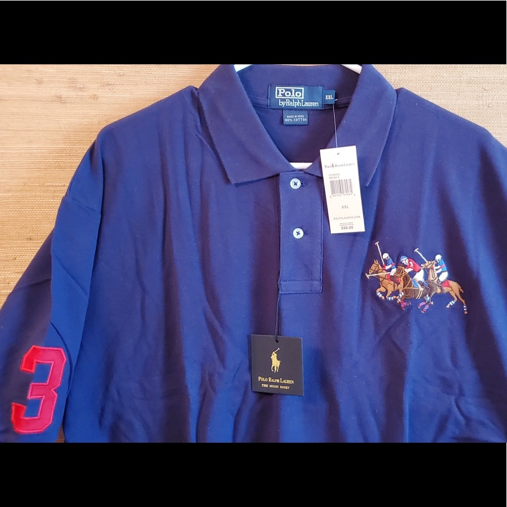 - RL  XL Classic fit MATCH PONY Mesh polo shirt.